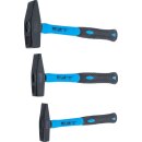 BGS technic Schlosserhammer-Satz | Fiberglasstiel | DIN 1041 | 300 / 500 / 800 g | 3-tlg.