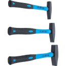 BGS technic Schlosserhammer-Satz | Fiberglasstiel | DIN 1041 | 300 / 500 / 800 g | 3-tlg.