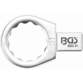 BGS technic Einsteck-Ringschlüssel | 21 mm | Aufnahme 9 x 12 mm