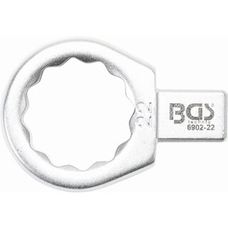 BGS technic Einsteck-Ringschlüssel | 22 mm | Aufnahme 9 x 12 mm