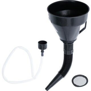 BGS technic Öl-Einfülltrichter-Satz | mit flexiblem Rohr und Schlauch | Ø 135 mm | 3-tlg.