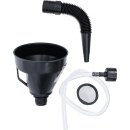 BGS technic Öl-Einfülltrichter-Satz | mit flexiblem Rohr und Schlauch | Ø 135 mm | 3-tlg.