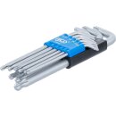 BGS technic Winkelschlüssel-Satz | T-Profil (für Torx) mit Kugelkopf T10 - T50 mm | 9-tlg.