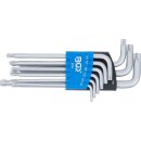 BGS technic Winkelschlüssel-Satz | T-Profil (für Torx) mit Kugelkopf T10 - T50 mm | 9-tlg.