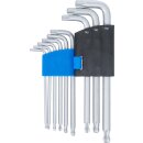 BGS technic Winkelschlüssel-Satz | T-Profil (für Torx) mit Kugelkopf T10 - T50 mm | 9-tlg.