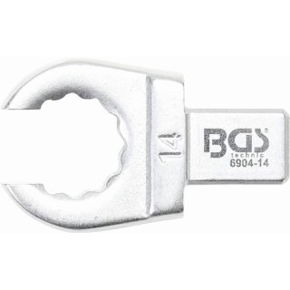 BGS technic Einsteck-Ringschlüssel | offen | 14 mm | Aufnahme 9 x 12 mm
