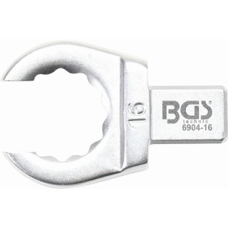 BGS technic Einsteck-Ringschlüssel | offen | 16 mm | Aufnahme 9 x 12 mm
