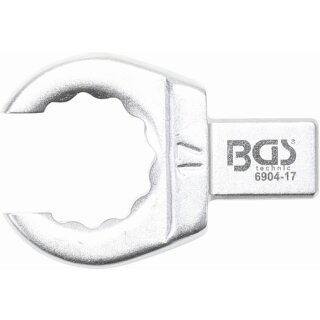 BGS technic Einsteck-Ringschlüssel | offen | 17 mm | Aufnahme 9 x 12 mm