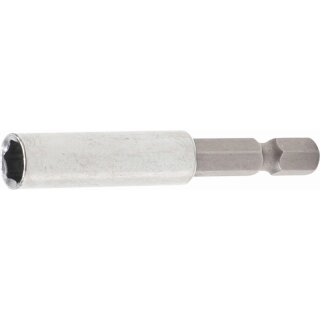 BGS technic Magnetischer Bithalter | Abtrieb Außensechskant 6,3 mm (1/4") | 60 mm
