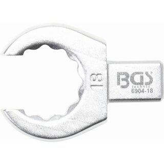 BGS technic Einsteck-Ringschlüssel | offen | 18 mm | Aufnahme 9 x 12 mm