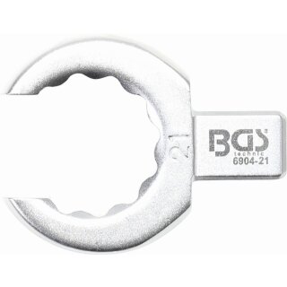 BGS technic Einsteck-Ringschlüssel | offen | 21 mm | Aufnahme 9 x 12 mm
