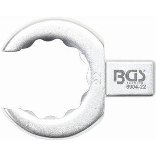 BGS technic Einsteck-Ringschlüssel | offen | 22 mm | Aufnahme 9 x 12 mm
