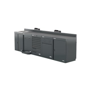 Sonic-Equipment MSS+ Schrankwand halb hoch, Verbundarbeitsplatte