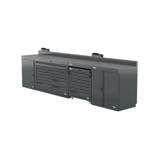 Sonic-Equipment MSS+ Schrankwand halb hoch, Verbundarbeitsplatte
