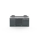 Sonic-Equipment MSS+ Schrankwand halb hoch, Edelstahlarbeitsplatte