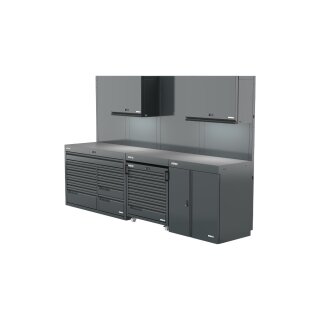 Sonic-Equipment MSS+ Schrankwand hoch, Verbundarbeitsplatte