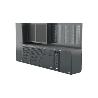Sonic-Equipment MSS+ Schrankwand hoch, Verbundarbeitsplatte