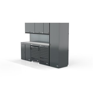 Sonic-Equipment MSS+ Schrankwand hoch, Verbundarbeitsplatte