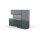Sonic-Equipment MSS+ Schrankwand hoch, Edelstahlarbeitsplatte