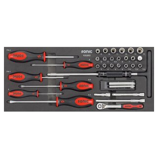 Sonic Equipment Ratschensatz für Aufsatzbox 4730434, 32-tlg. Motorcycle