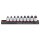 Sonic Equipment 3/8 Innensechskant Biteinsatz-Satz kurz Steckleiste 9-tlg.