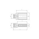 Sonic Equipment 1/4 12-kant Nuss, lang, 9/16
