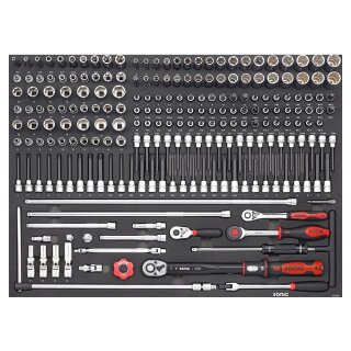 Sonic Equipment SFS, 3/8 Nüsse- u. Bit-Satz 218-tlg. Heavy Duty