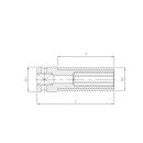 Sonic Equipment 1/2 Radmutternuss, 105mml, 17mm mit Ring