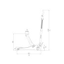 Sonic Equipment Wagenheber, flache Ausführung, 2t