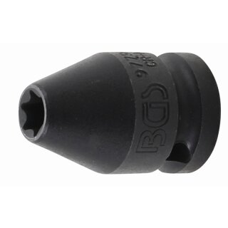 BGS technic Kraft-Steckschlüssel-Einsatz E-Profil | Antrieb Innenvierkant 12,5 mm (1/2") | SW E10