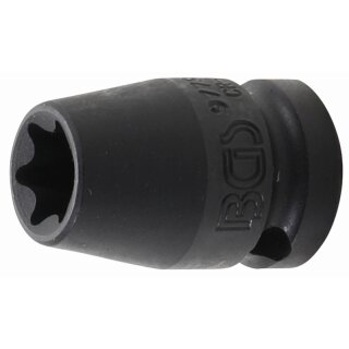 BGS technic Kraft-Steckschlüssel-Einsatz E-Profil | Antrieb Innenvierkant 12,5 mm (1/2") | SW E16
