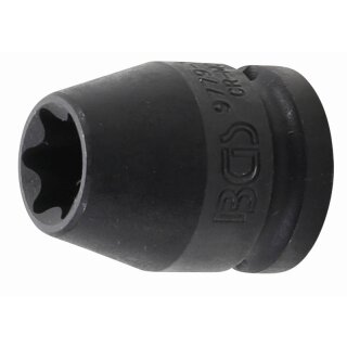 BGS technic Kraft-Steckschlüssel-Einsatz E-Profil | Antrieb Innenvierkant 12,5 mm (1/2") | SW E18