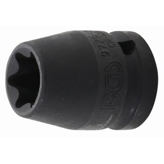 BGS technic Kraft-Steckschlüssel-Einsatz E-Profil | Antrieb Innenvierkant 12,5 mm (1/2") | SW E20