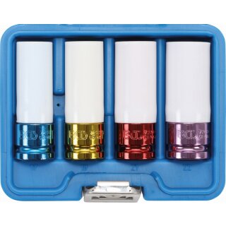 BGS technic Kraft-Schoneinsatz-Satz | Antrieb Innenvierkant 12,5 mm (1/2") | SW 17 / 19 / 21 / 22 mm | 4-tlg.