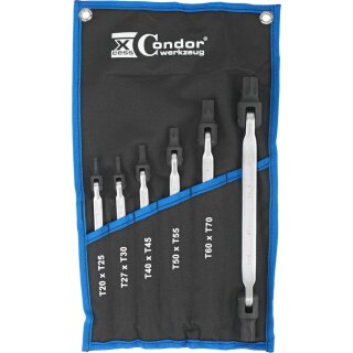 Condor Doppel-Gelenkschlüssel-Satz, 6-tlg., TX-Star T20-90