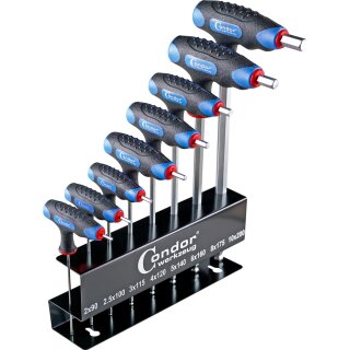 Condor T-Griff-Schraubendreher-Satz, 8-tlg., Innensechskant 2-10 mm