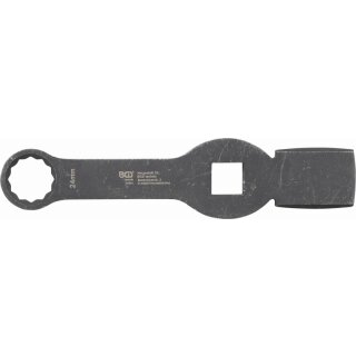 BGS technic Schlag-Ringschlüssel | Zwölfkant | mit 2 Schlagflächen | SW 24 mm