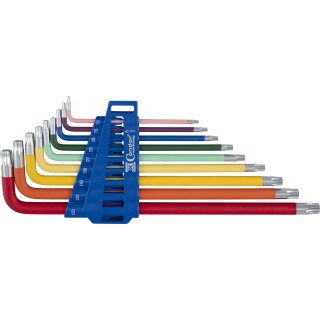 Condor Winkelschlüssel-Satz, 9-tlg., farbig, T-Profil T10-50
