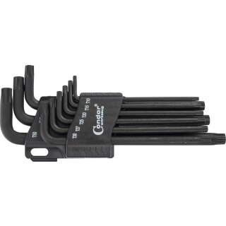 Condor Winkelschlüssel-Satz, 9-tlg., T-Profil T10-50