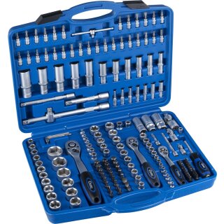 Condor Steckschlüssel-Satz, 171-tlg., 1/4+3/8+1/2", 6-kant 4-32 mm