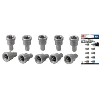 Kraftmann Bit-Satz mit Tiefenstopp | für Gipskartonplatten | Antrieb Außensechskant 6,3 mm (1/4") | Kreuzschlitz PH2 | 10-tlg.