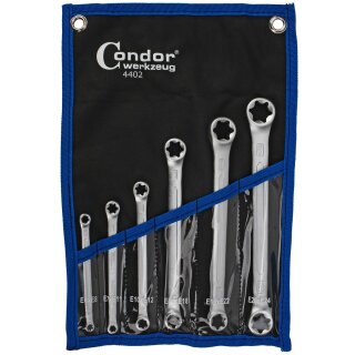 Condor Ringschlüssel-Satz, 6-tlg., E-Profil E6-24
