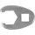 BGS technic Hahnenfußschlüssel | Antrieb Innenvierkant 12,5 mm (1/2") | SW 22 mm