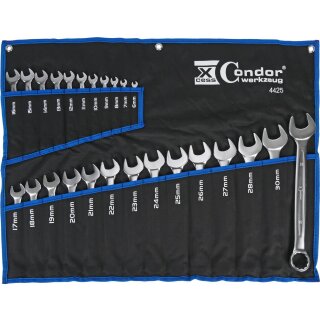 Condor Gabel-Ringschlüssel-Satz, xcess performance, 25-tlg., 6-32 mm