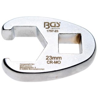 BGS technic Hahnenfußschlüssel | Antrieb Innenvierkant 12,5 mm (1/2") | SW 23 mm