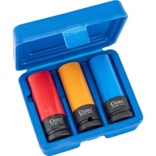 Condor Radmuttern-Einsätze, 3-tlg., 1/2", 85 mm, CrMo, 6-kant 17-21 mm