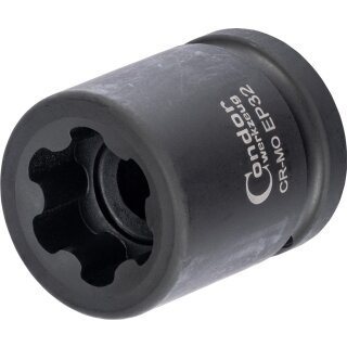 Condor Kraft-Stecknuss für Achsverschraubungen, Mercedes, 3/4", TX-Plus EP32x50 mm