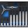 Condor Schaumeinlage Universal-Abzieher-Satz 2/3, xcess performance, 2+3 armig, ø 40-125 mm, 100-255 mm