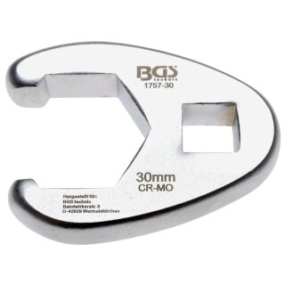 BGS technic Hahnenfußschlüssel | Antrieb Innenvierkant 12,5 mm (1/2") | SW 30 mm