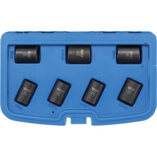 BGS technic Spezial-Steckschlüssel-Einsatz-Satz / Schraubenausdreher | 12,5 mm (1/2") | SW 17 - 26 mm | 7-tlg.